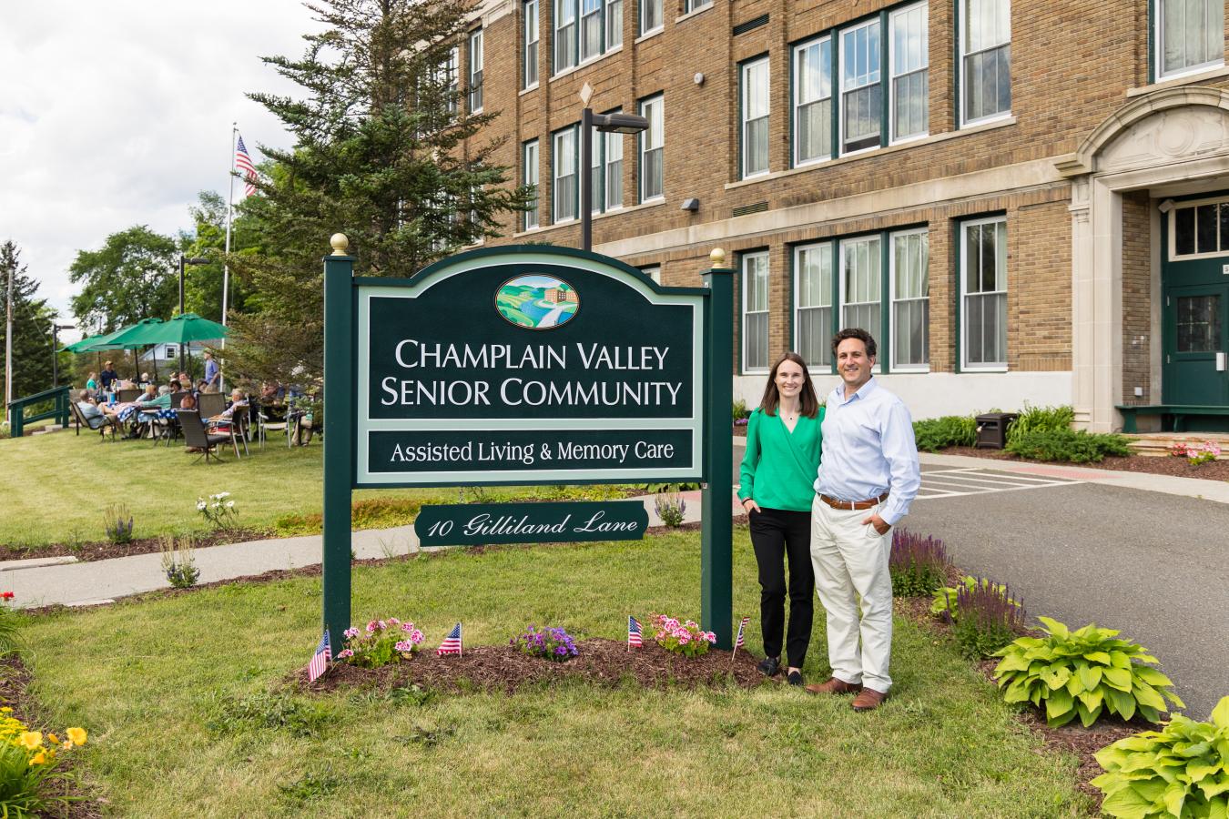 CVSC Founders outside of facility beside company sign.