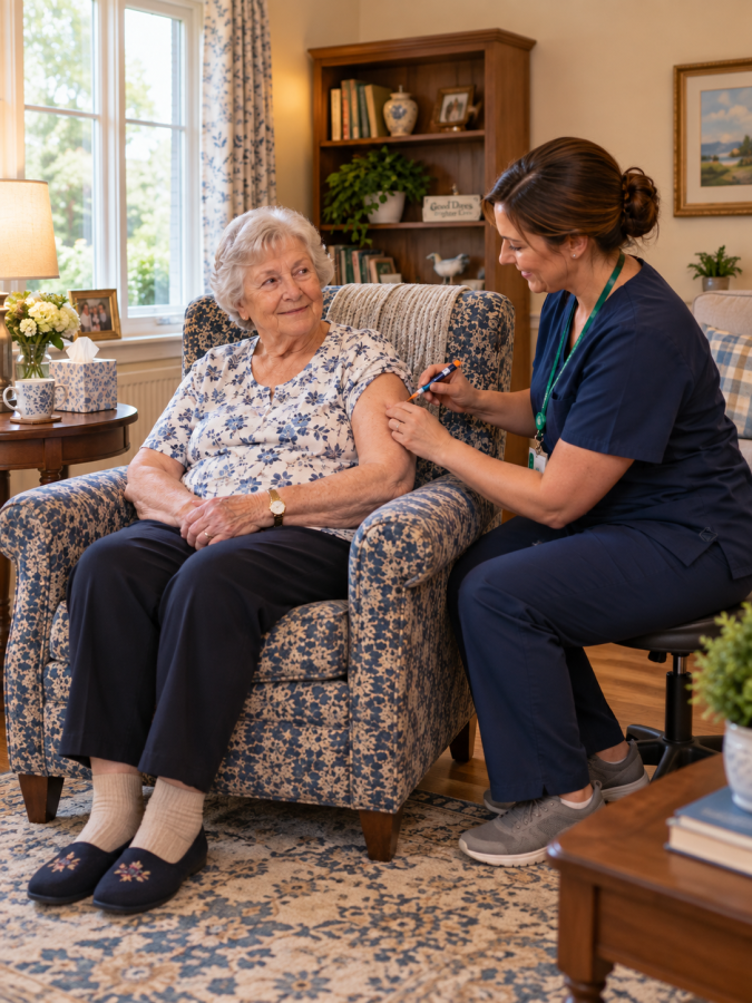 nurse giving insulin