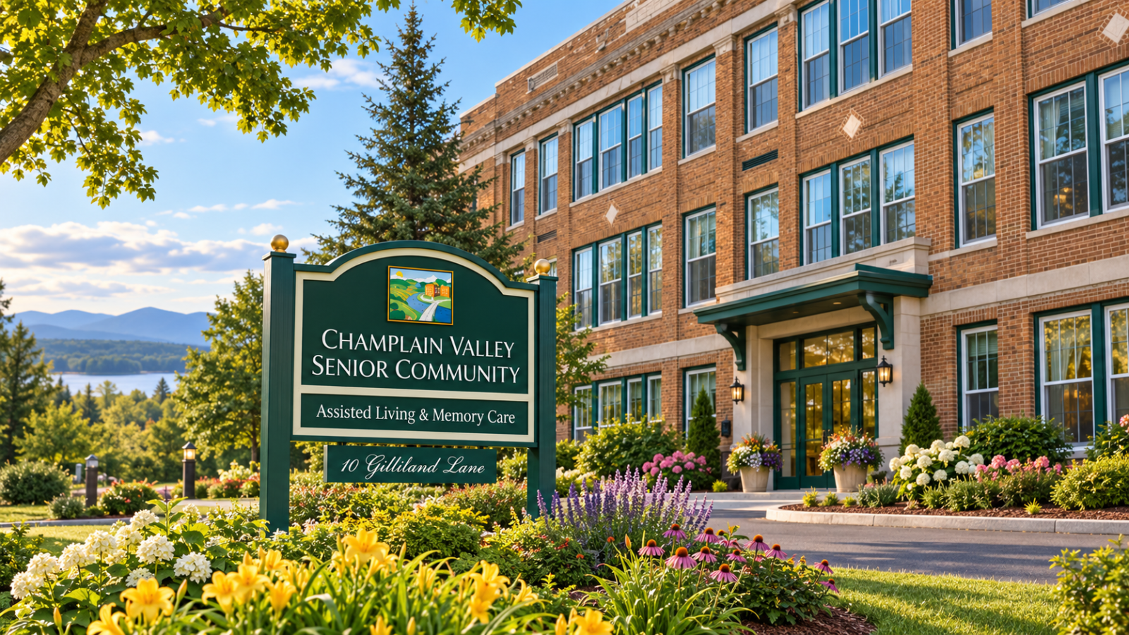 building and sign