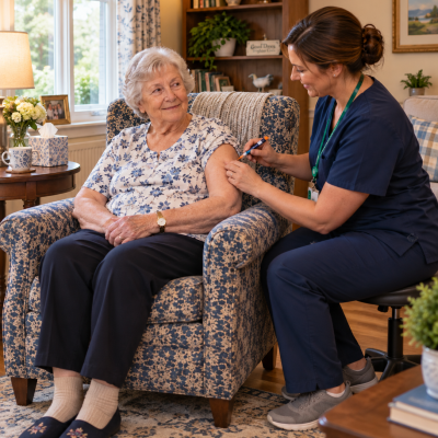nurse giving insulin